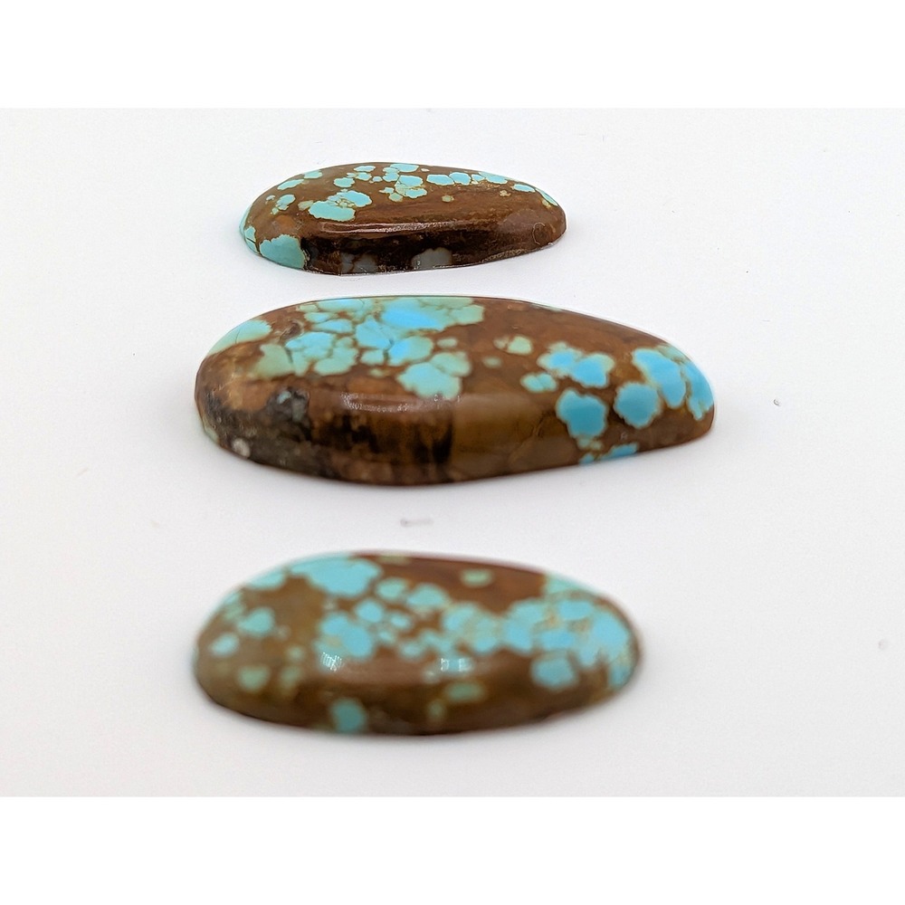 Authentic No. 8 Mine Turquoise RARE 100 Carats Spiderweb Matrix Nevada USA Gem * - Picture 10 of 10